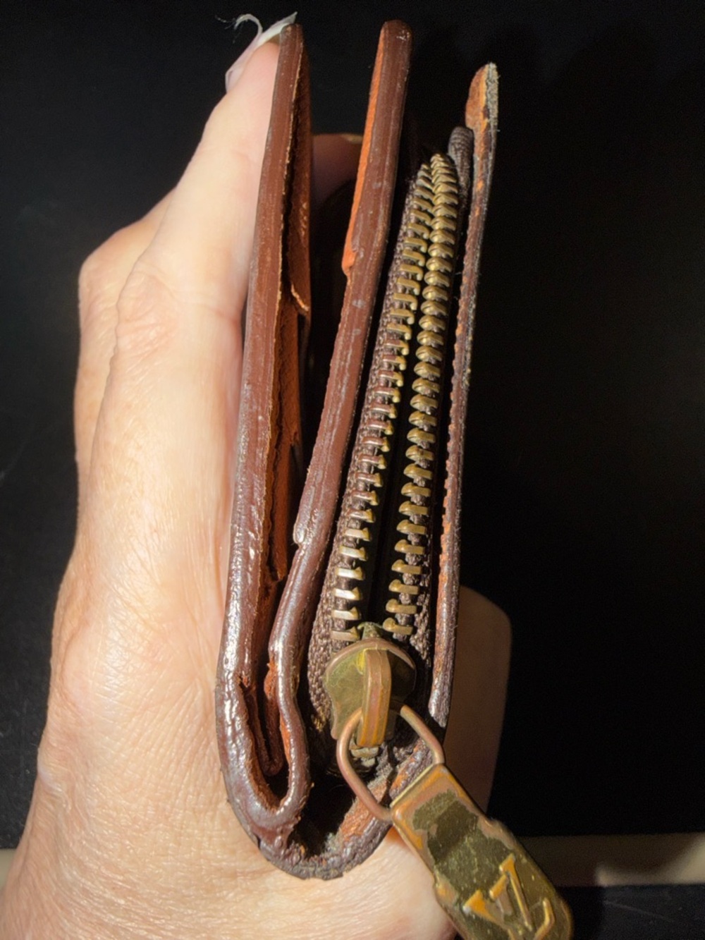 Louis Vuitton Textured Leather Wallet in Cognac - Picture 10 of 15